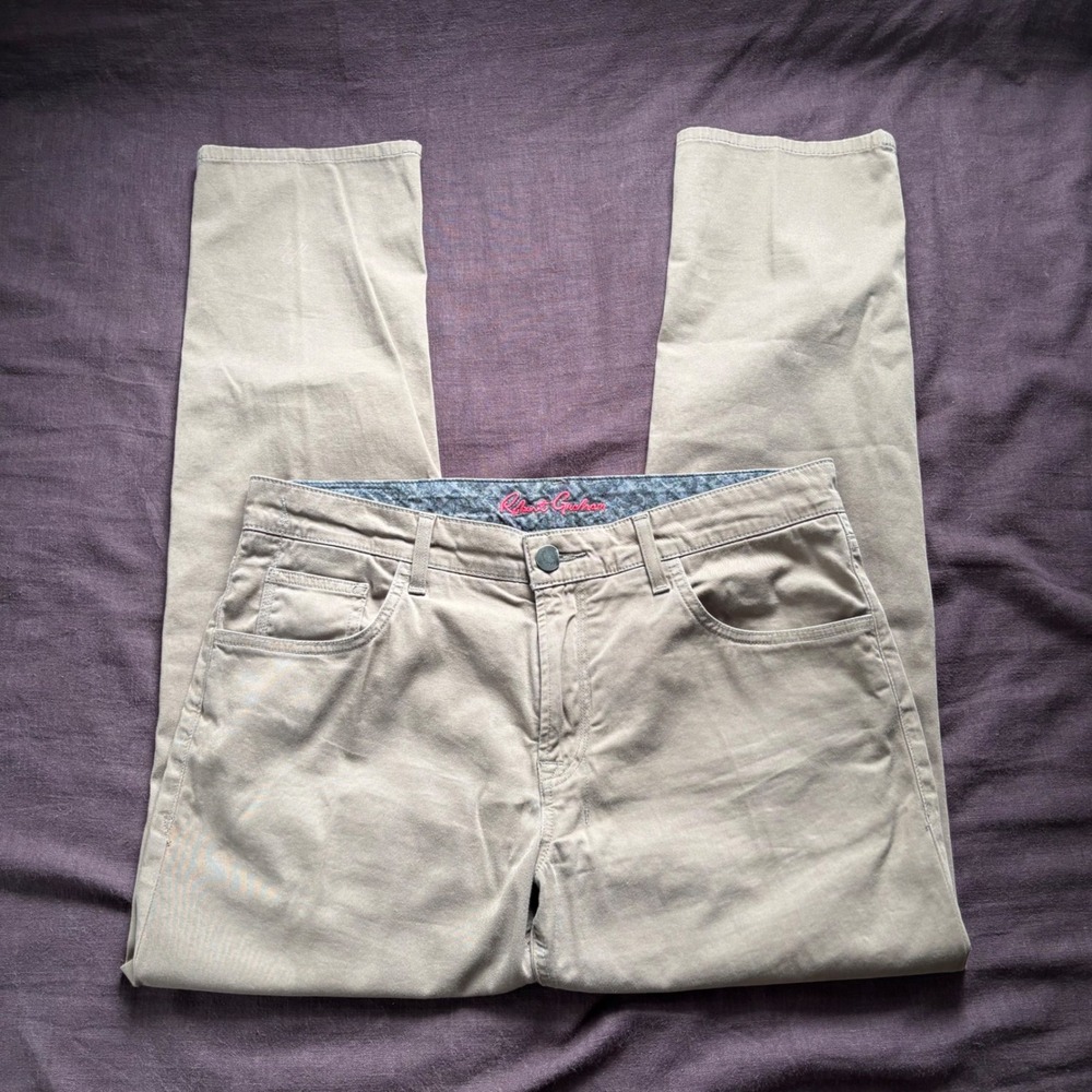 Robert Graham Tanner Yates Pants Khaki 5 Pocket Size 36